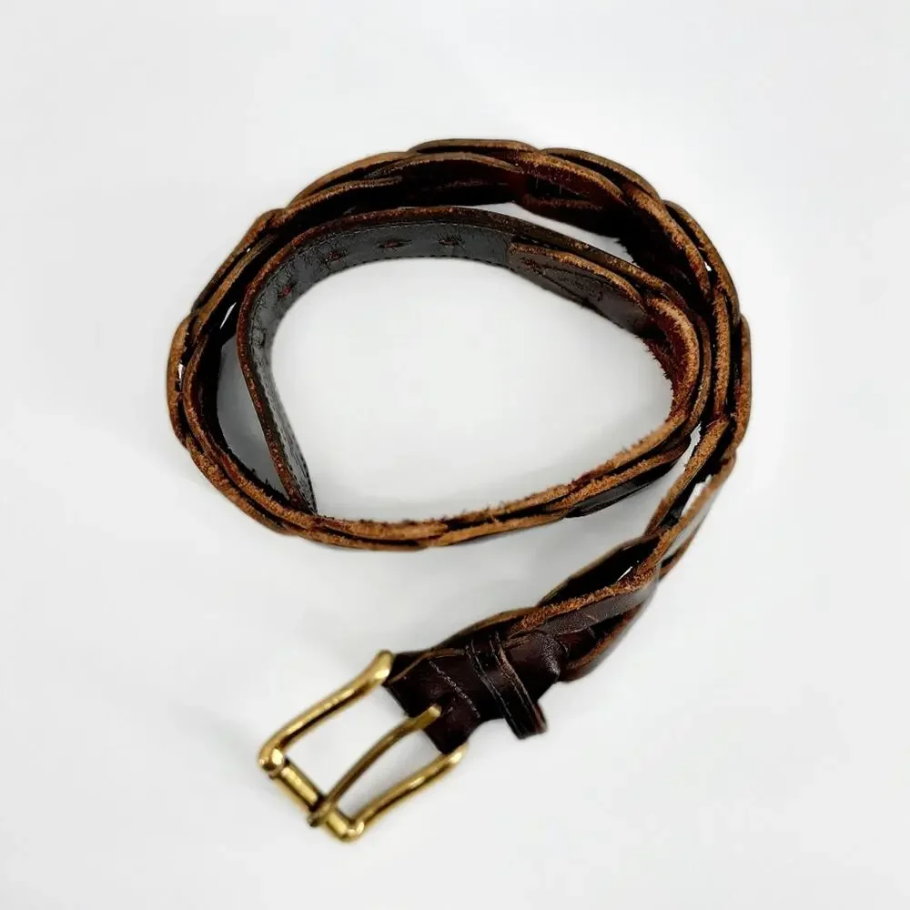 Zele Atlanta Sz S Women's Braided Leather Brown Casual Links